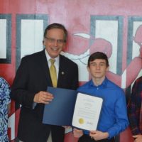 CHS’s Brink honored by secretary of state