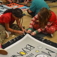 Coshocton fifth graders make blankets for the homeless