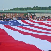 Coshocton Christian School students help rededicate flag