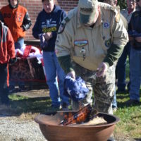 Boy Scouts honor veterans, hold flag retirement ceremony